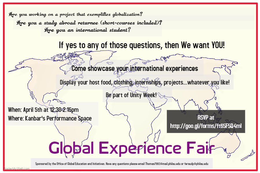 Global Experience Fair Sign-up